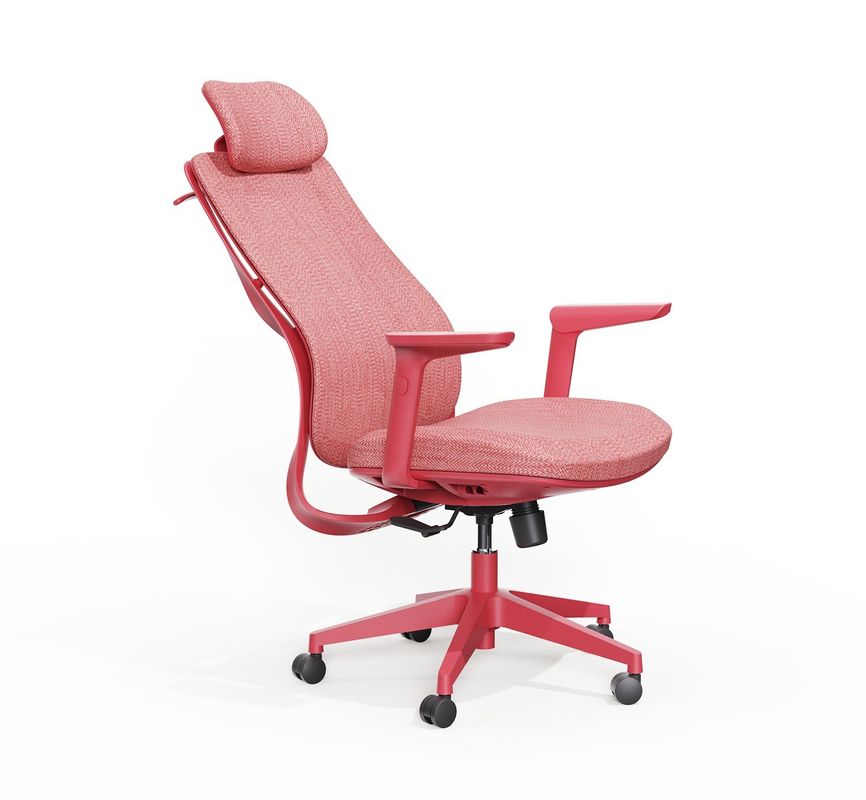 Verbeter je werkruimte High Back Executive Red Mesh Office Chair met lumbale steun