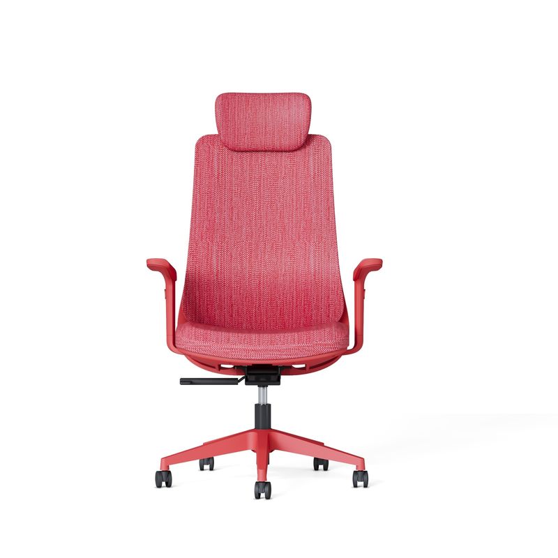 Verbeter je werkruimte High Back Executive Red Mesh Office Chair met lumbale steun