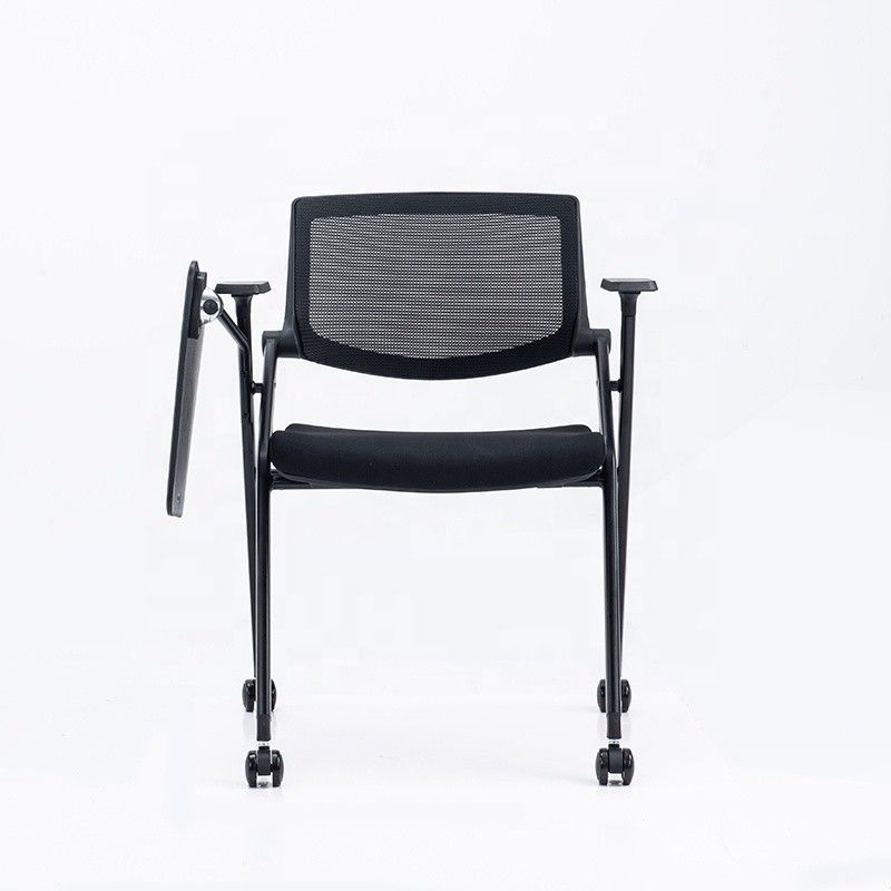 Opvouwbare full function Office Mesh Training Chair met Wheel Writing Pad voor studenten