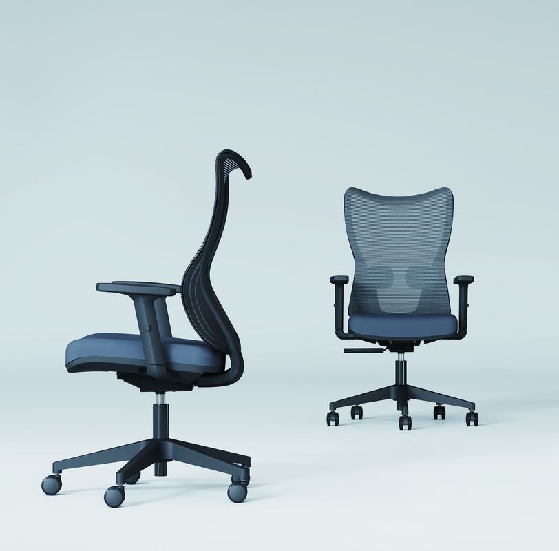Verstelbare armsteun Draaiende kantoorstoel voor stafconferentiezaal Mid back Mesh Design