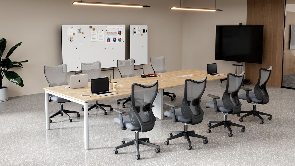 Verstelbare armsteun Draaiende kantoorstoel voor stafconferentiezaal Mid back Mesh Design