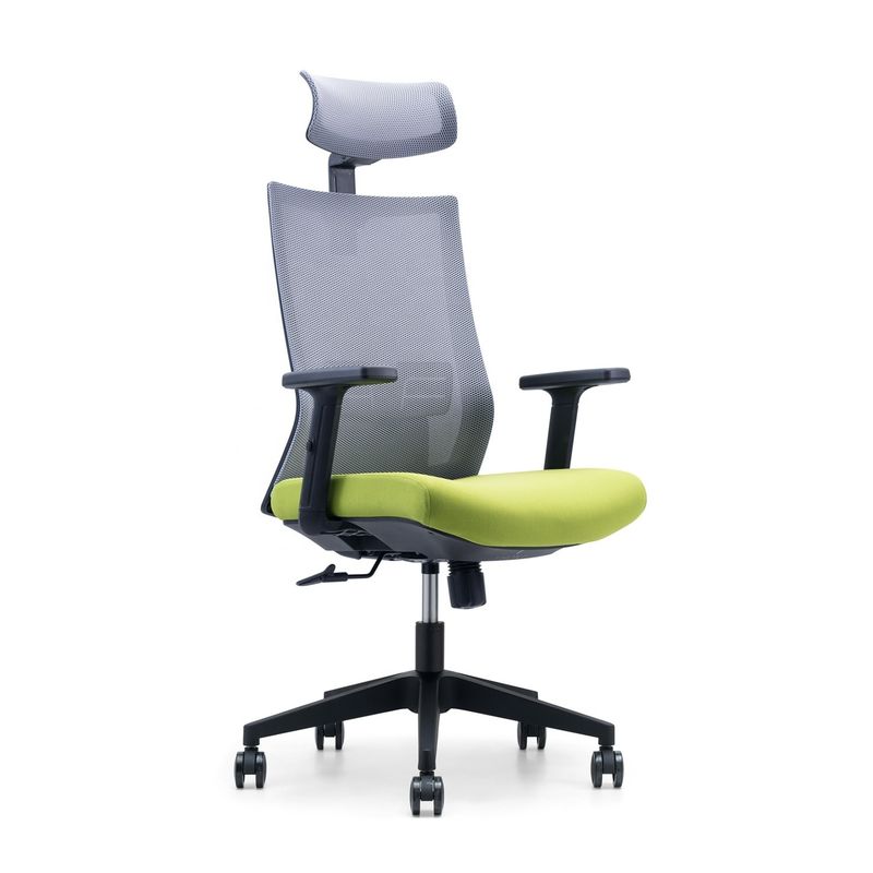Verstelbare armsteun en hoofdsteun Office Mesh Chair voor modern hoog rug ergonomisch ontwerp
