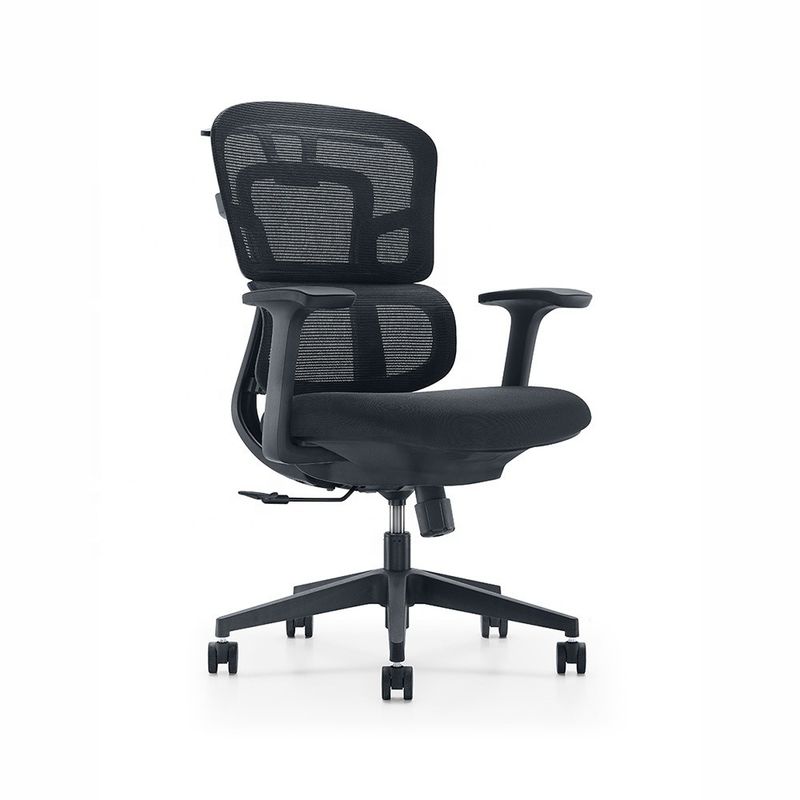 Verstelbare dubbele rug Mid-back Mesh Office Ergonomische stoel voor moderne kantoormeubilair