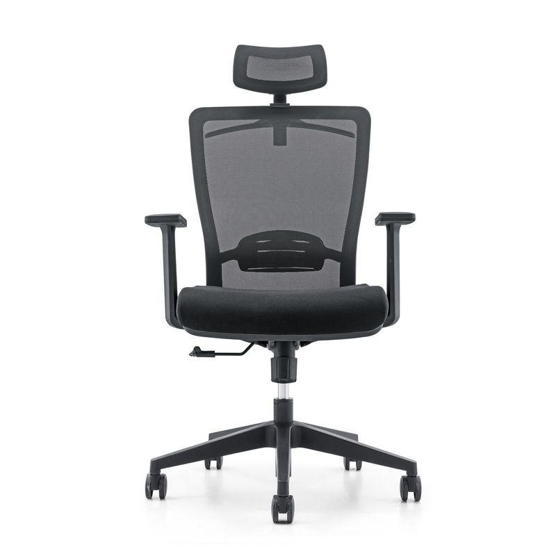 650*690*1150-1250mm Verstelbare luxe kantoorstoel met gaas en vaste armsteun