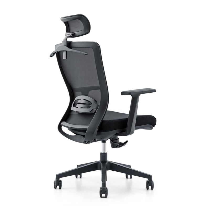 650*690*1150-1250mm Verstelbare luxe kantoorstoel met gaas en vaste armsteun