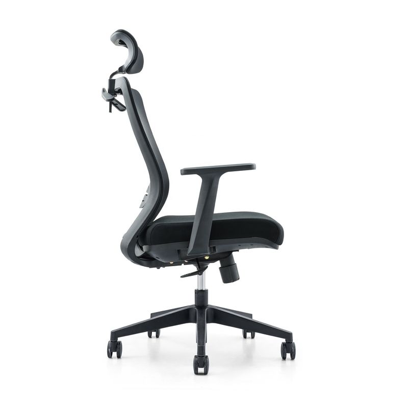 650*690*1150-1250mm Verstelbare luxe kantoorstoel met gaas en vaste armsteun
