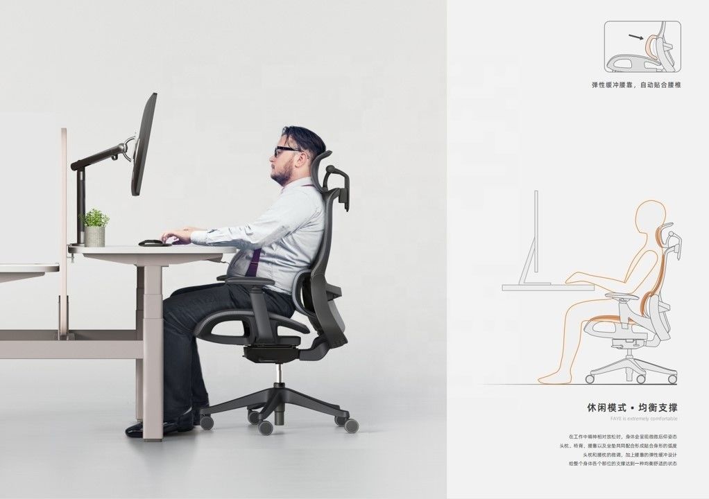 Full Mesh Boss Chair met Donati-mechanisme Luxe moderne kantoormeubelen Pass BIFMA Test