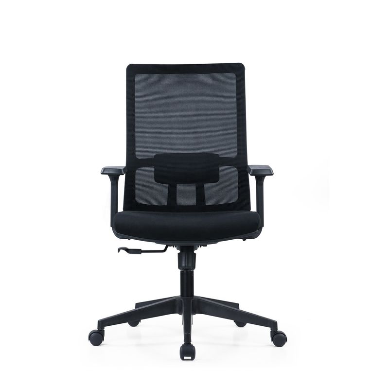 2D Arm Ergonomische draaibare kantoorcomputerstoel met lumbale steun en gaasstof