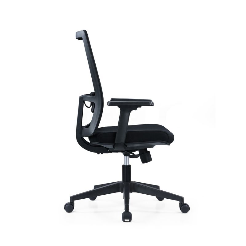 2D Arm Ergonomische draaibare kantoorcomputerstoel met lumbale steun en gaasstof