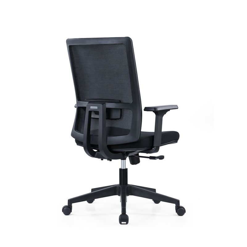2D Arm Ergonomische draaibare kantoorcomputerstoel met lumbale steun en gaasstof