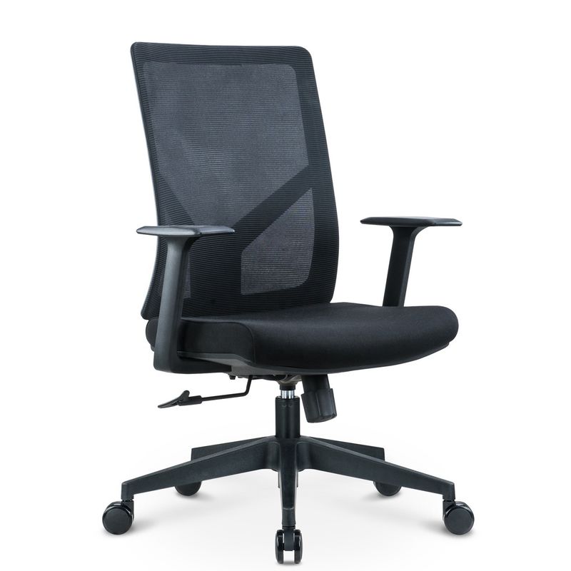 Gratis verzending Cadeira Mesh Mid-Back Swivel verstelbare werkstoel voor kantoor