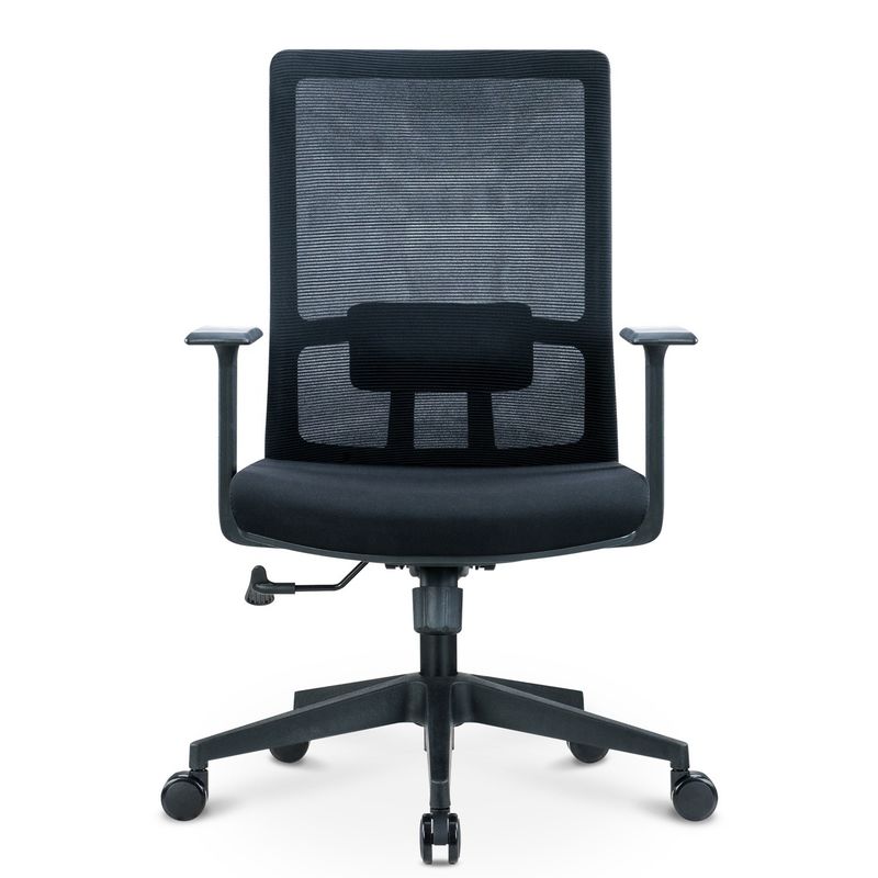 Verstelbare hoogte mesh back draaiende kantoorstoel met lumbale steun en moderne stijl