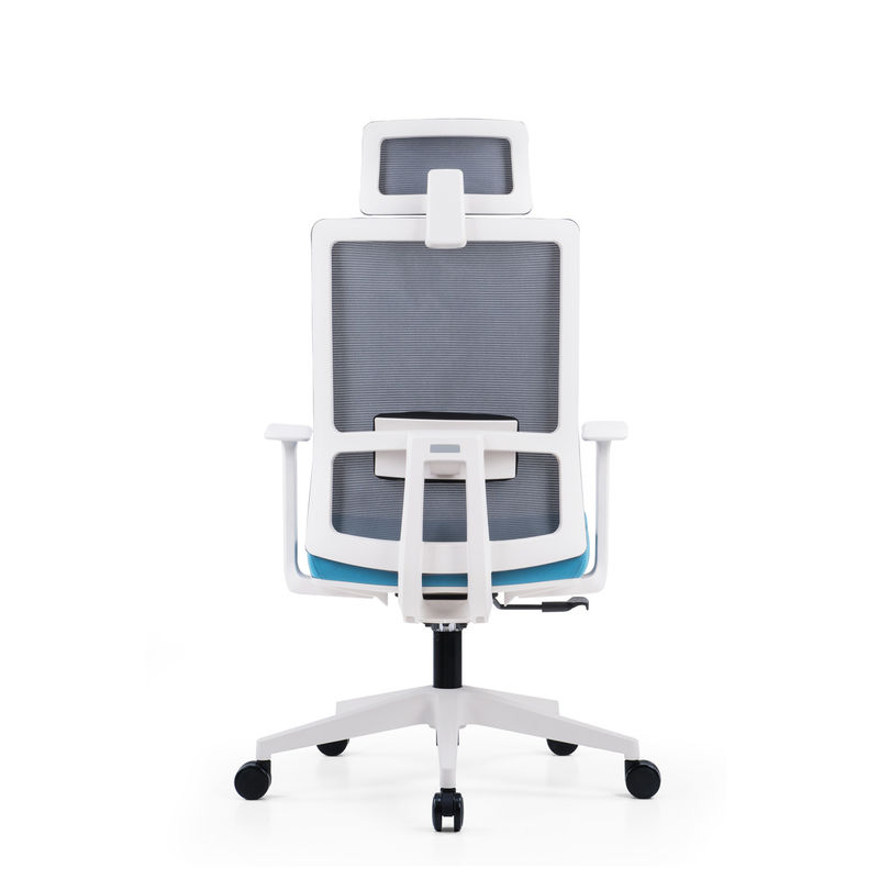 Office Desk Draaiend Stof Wit Manager Stoel met Mesh rugleuning 580*640*1150-1250mm