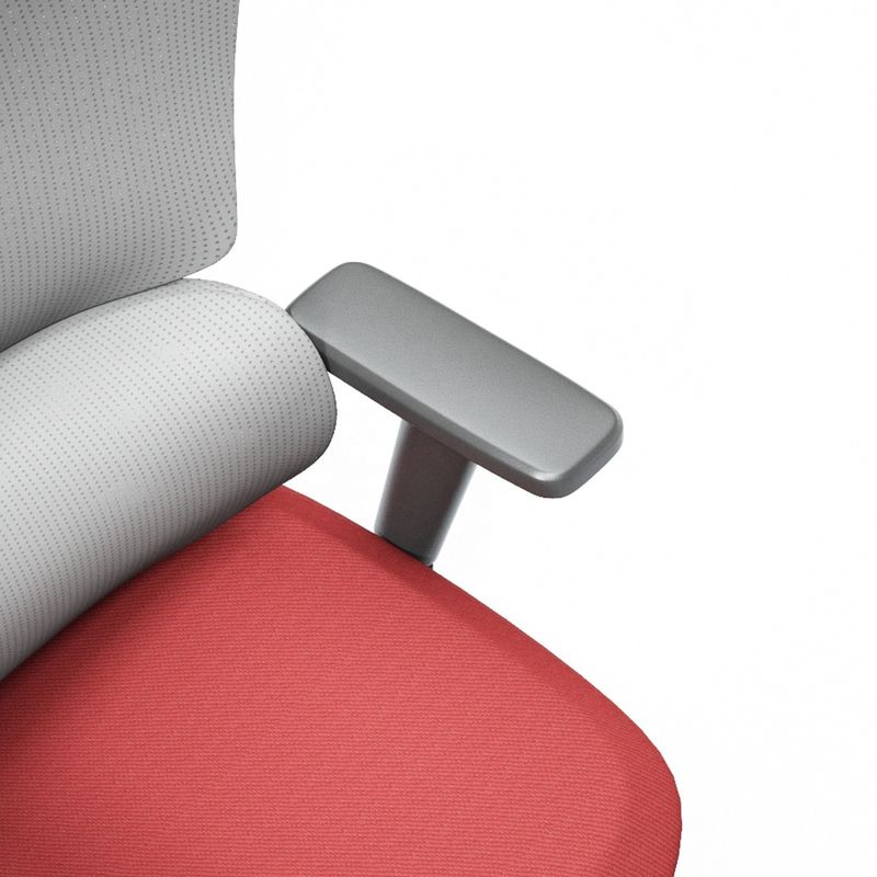Werk in stijl Ergonomische gaasstoel met verstelbare voetenrest en rugsteun in zwart