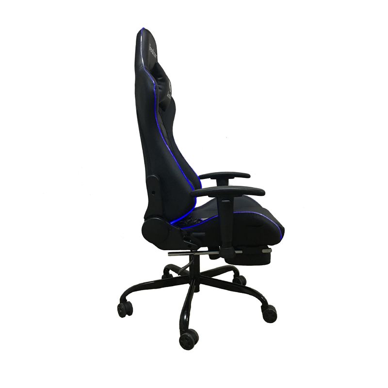 Synthetisch leer RGB-gamingstoel met massagefunctie RGB-lichten en hoog comfort