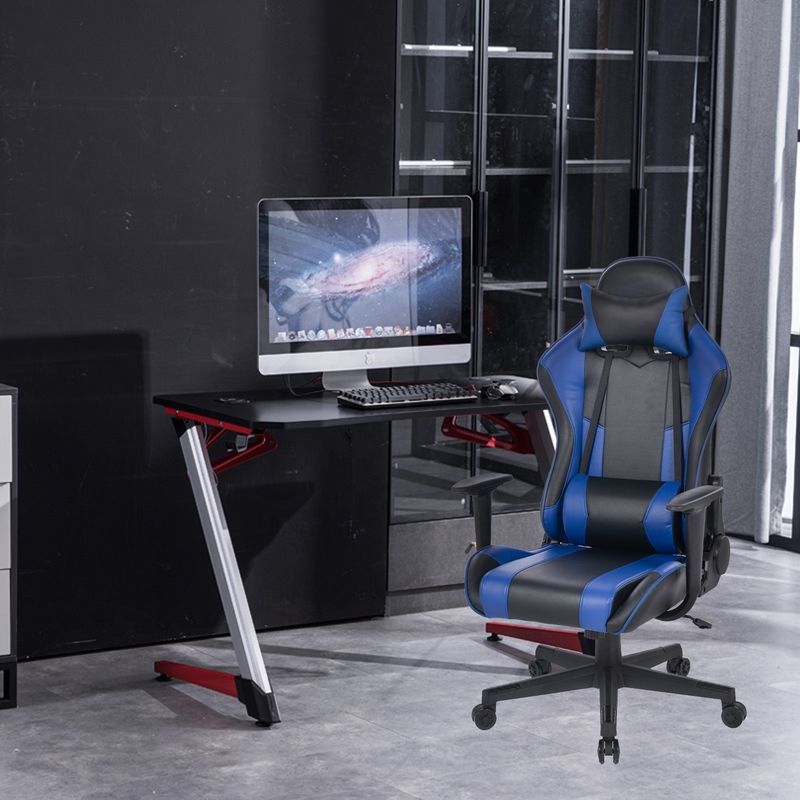 Direct E-Sports Worker PVC Leer Racing Gamer Gaming Chair met verstelbare hoogte