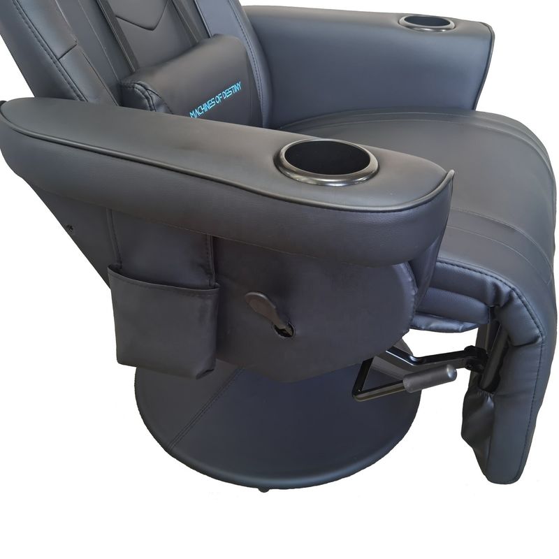 Spelkamer moet-hebben alle zwarte luxe gaming stoel met cup holder en Bluetooth-luidsprekers