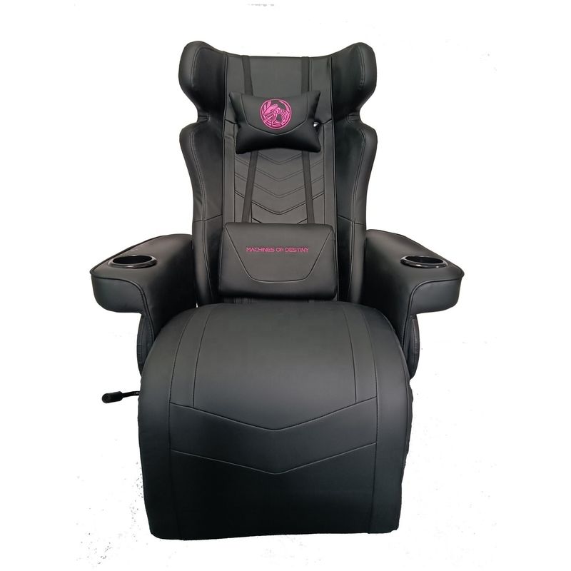 Spelkamer moet-hebben alle zwarte luxe gaming stoel met cup holder en Bluetooth-luidsprekers