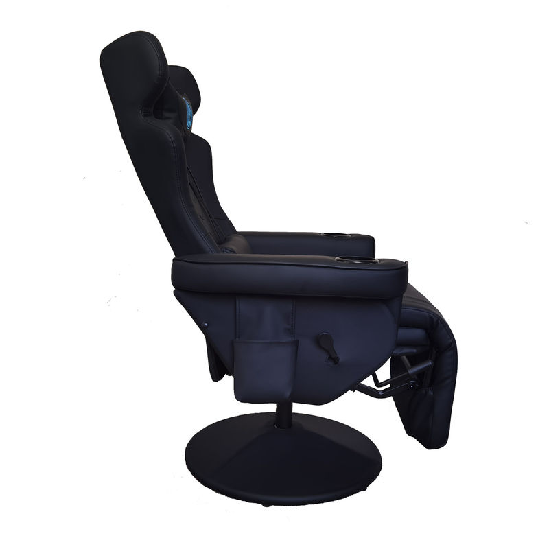Spelkamer moet-hebben alle zwarte luxe gaming stoel met cup holder en Bluetooth-luidsprekers