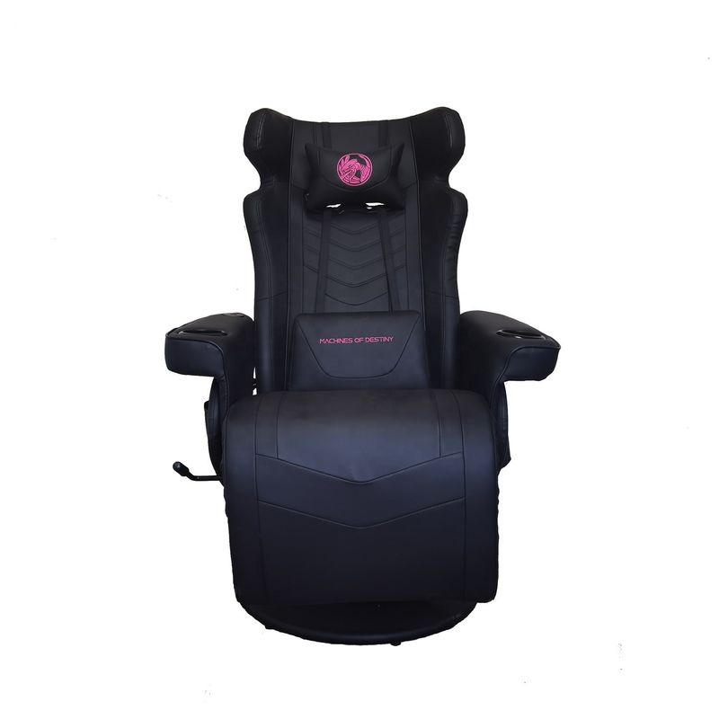 Office gaming stoel met cup holder en Bluetooth-luidsprekers in racestijl PU leer