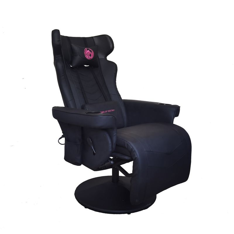 Office gaming stoel met cup holder en Bluetooth-luidsprekers in racestijl PU leer