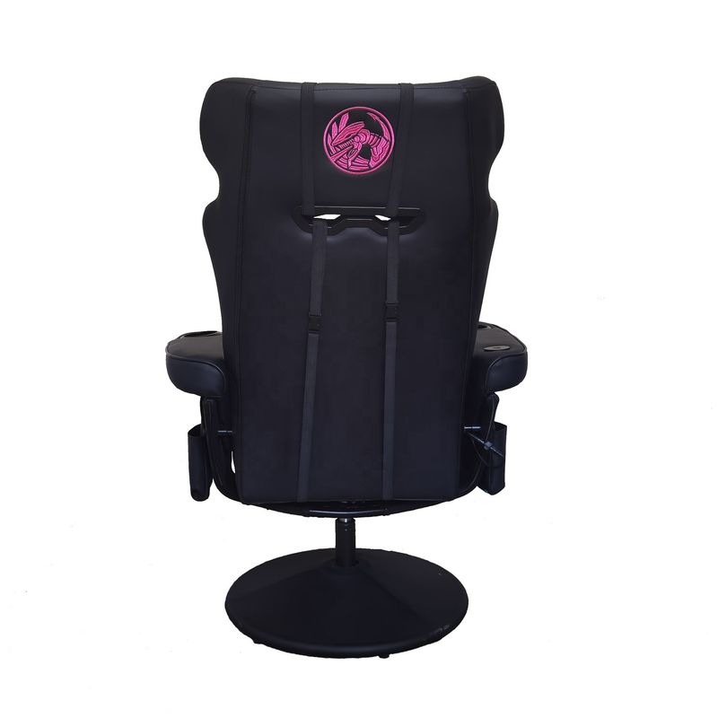 Office gaming stoel met cup holder en Bluetooth-luidsprekers in racestijl PU leer