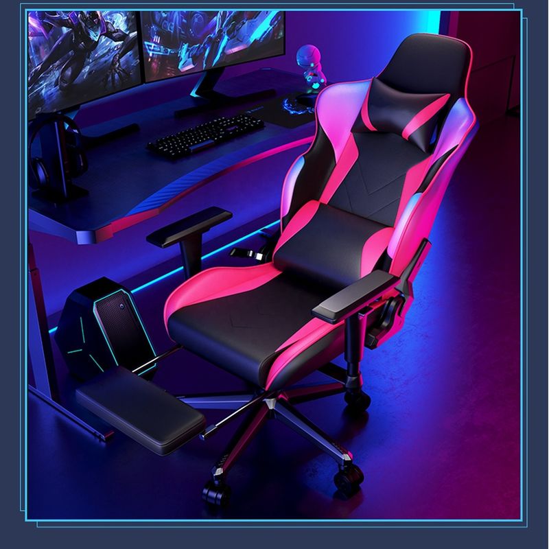 Flowing Light And Color Luxury PU Leather Racing Gaming Chair voor computer gamer