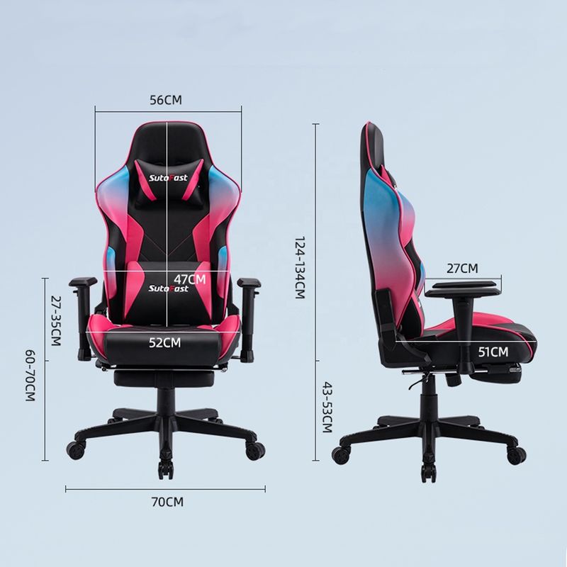 Flowing Light And Color Luxury PU Leather Racing Gaming Chair voor computer gamer