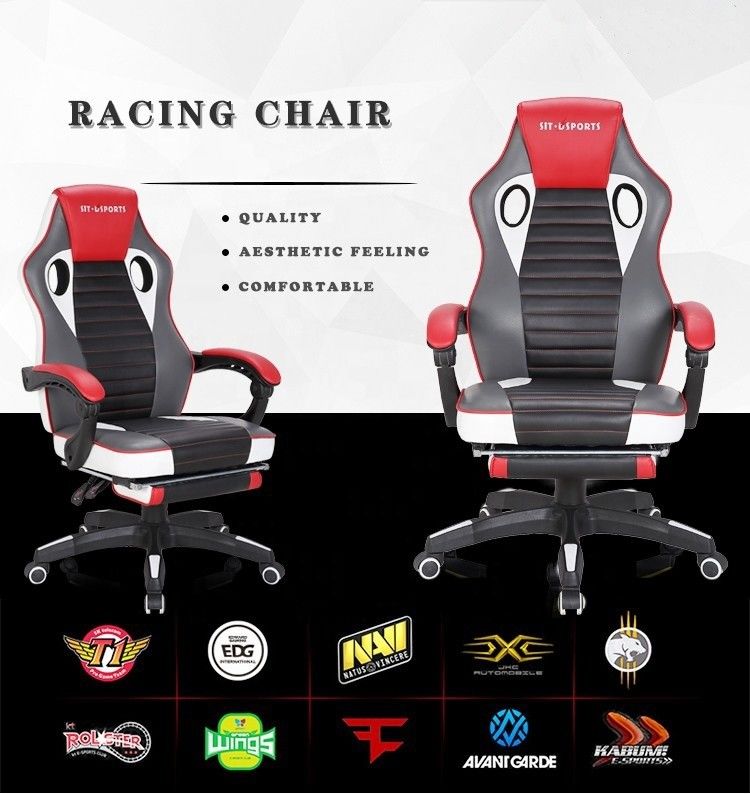 HCYZ OEM Racing Style Leer Office Gaming Stoel Voor Kinderen Metal Type Iron Swivel