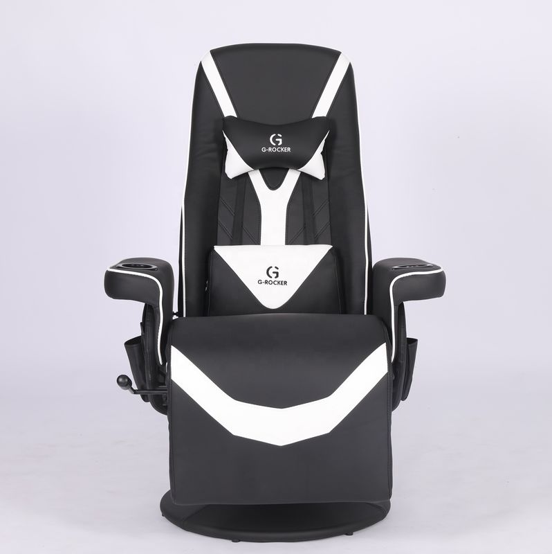 Speciale kantoorstoel Luxe-gamingstoel met bekertje in roze racestijl leer