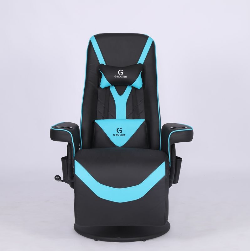 Speciale kantoorstoel Luxe-gamingstoel met bekertje in roze racestijl leer