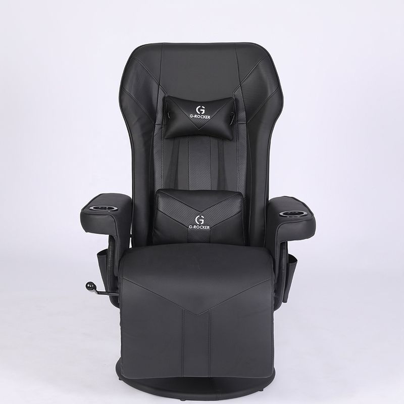 Speciale kantoorstoel Luxe-gamingstoel met bekertje in roze racestijl leer