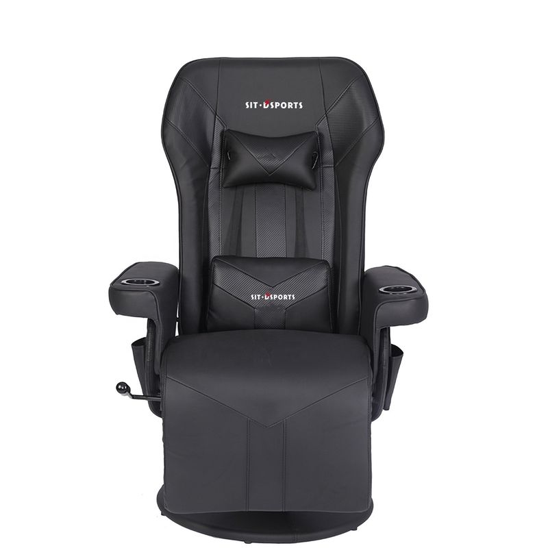 ODM OEM Executive Chair Racing Style Lederspelstoel met bekertje en voetenrest