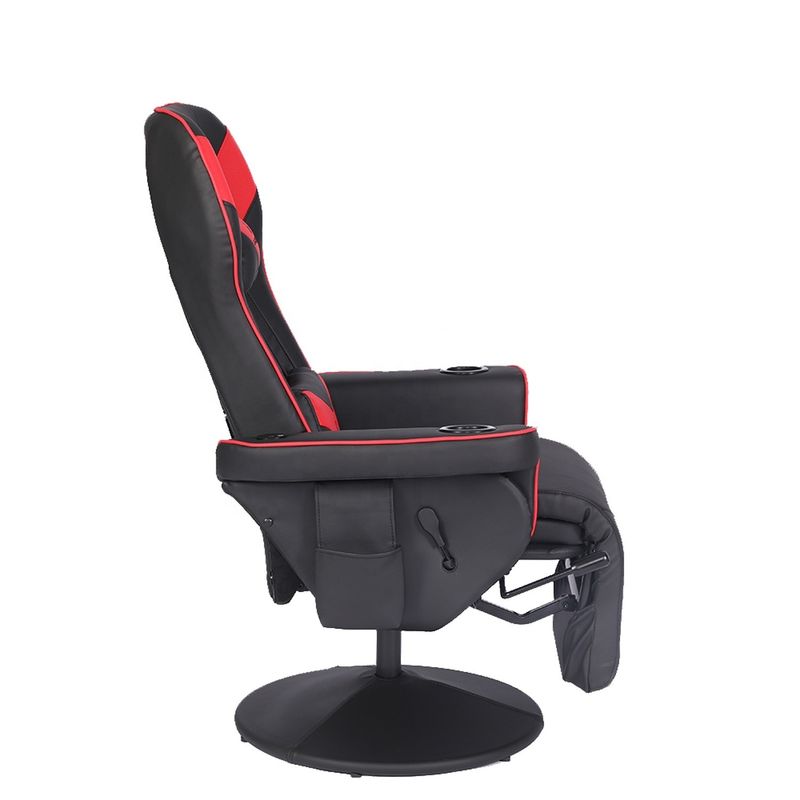 ODM OEM Executive Chair Racing Style Lederspelstoel met bekertje en voetenrest