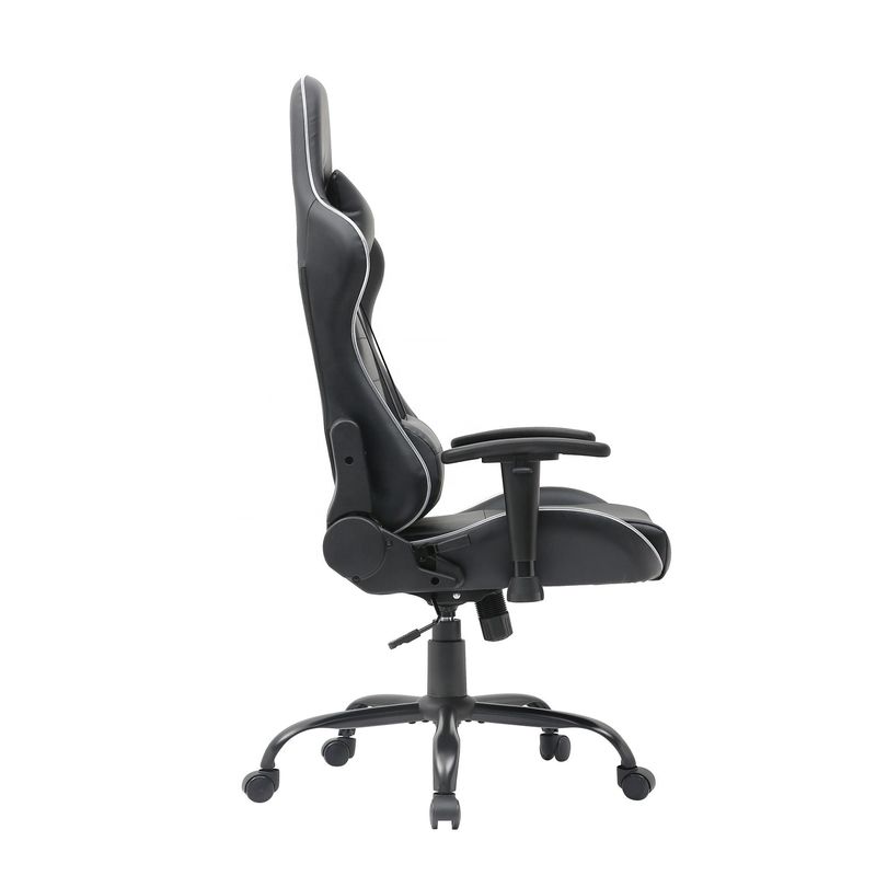 HCYZ RGB LED licht PC gamer stoel met rugleuning verstelbaar 90-180 en massage functie