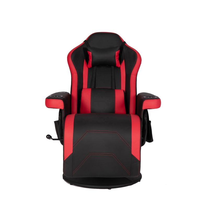 ODM Luxe Gaming Chair met Cup Holder Rood Racing Style Lederen Ergonomische Zit Draaibaar Kantoorsofa