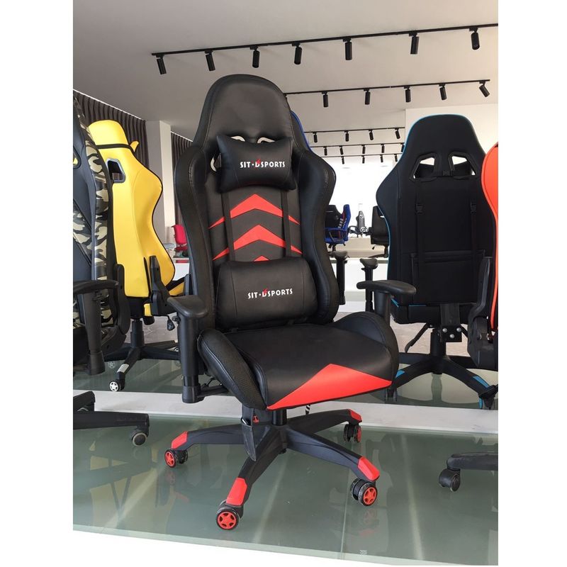 Industrial Style HCYZ RGB LED Light Computer Chair Executive Gaming Chair met PU leer